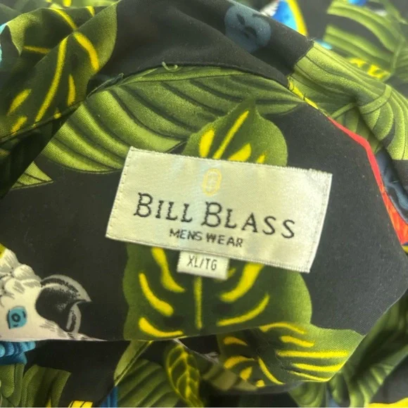 Bill Blass Vintage Hawaiian Parrot Tropical  Multicolor Button Up Shirt Size XL - Picture 7 of 7